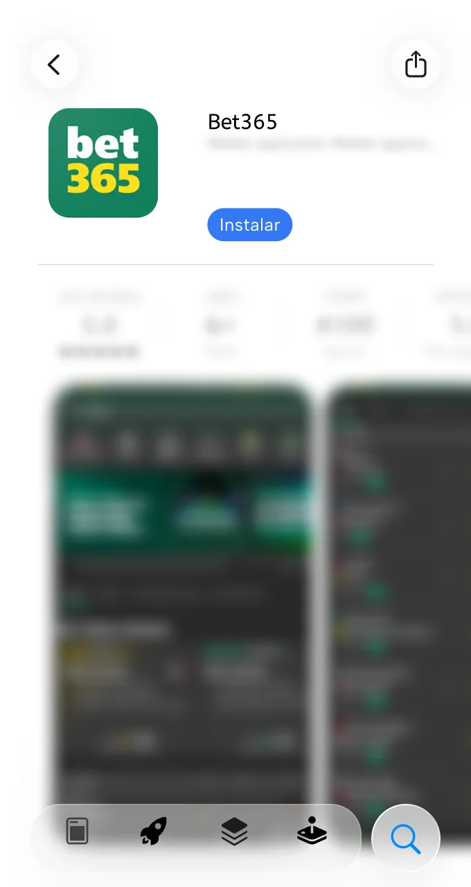 Comience a instalar la aplicación Bet365 desde el sitio web oficial de App Store.