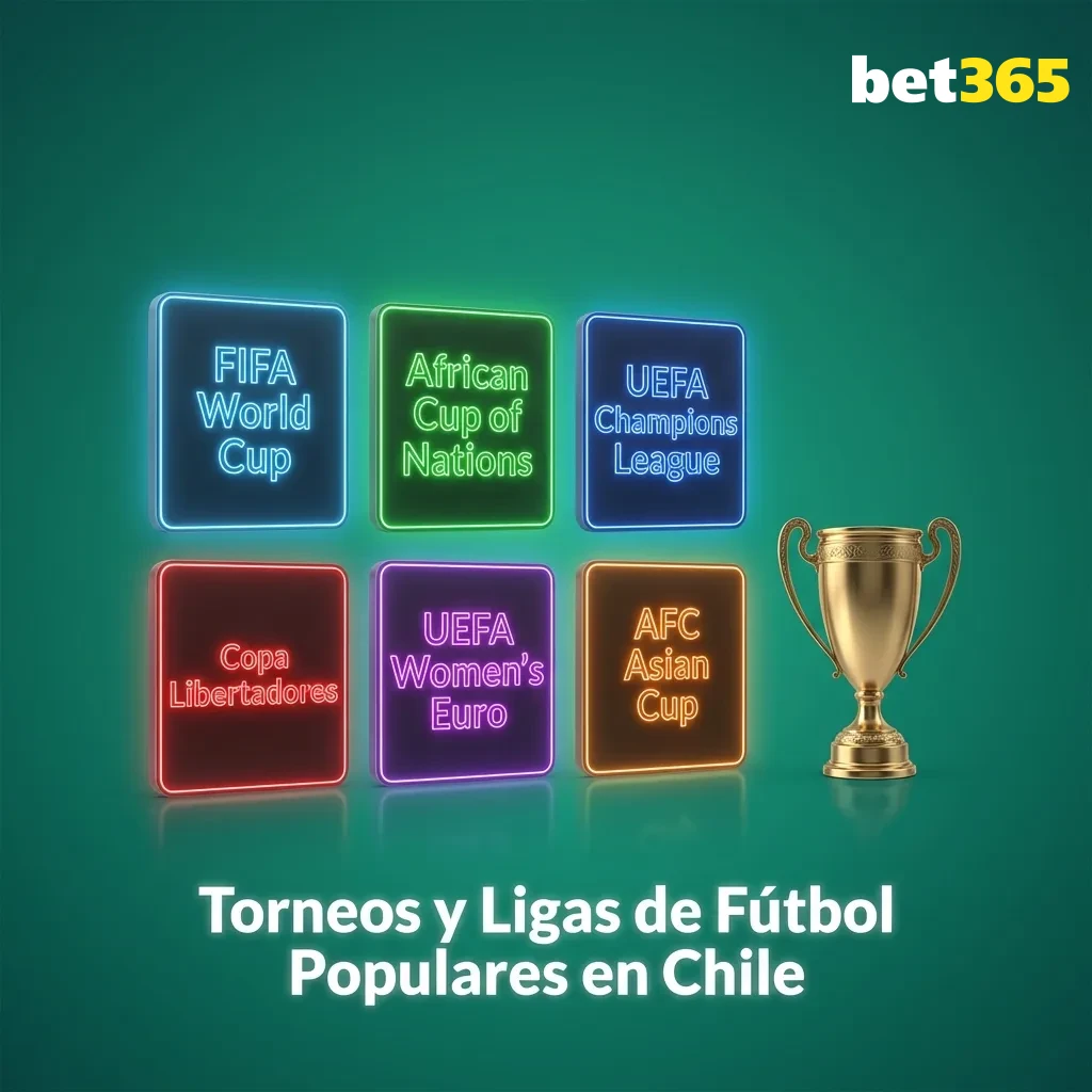 Chilean and international soccer tournaments including Primera División, Copa Libertadores, Premier League, and Champions League