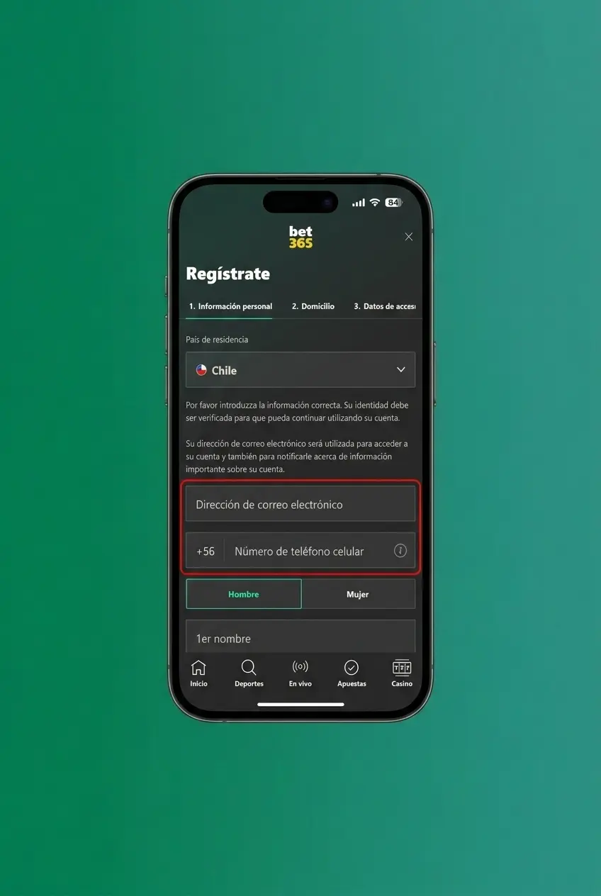 Pasos para registrarse en Bet365 desde Chile en menos de 5 minutos con formulario en español