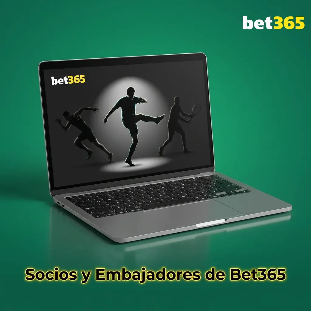 Bet365 logo with soccer ball and team jerseys representing global sports partnerships and sponsorships