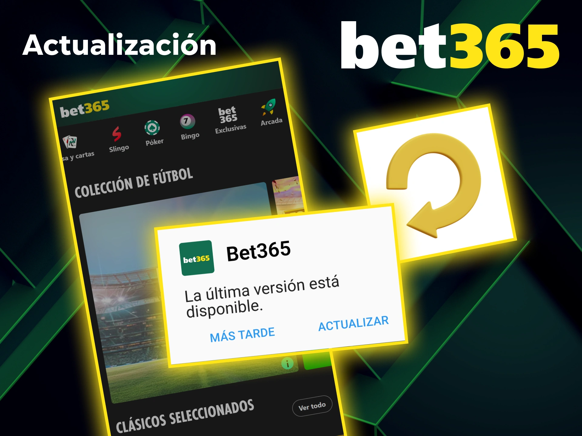 Actualiza la aplicación de Bet365 para disfrutar de las últimas funciones y mejoras.