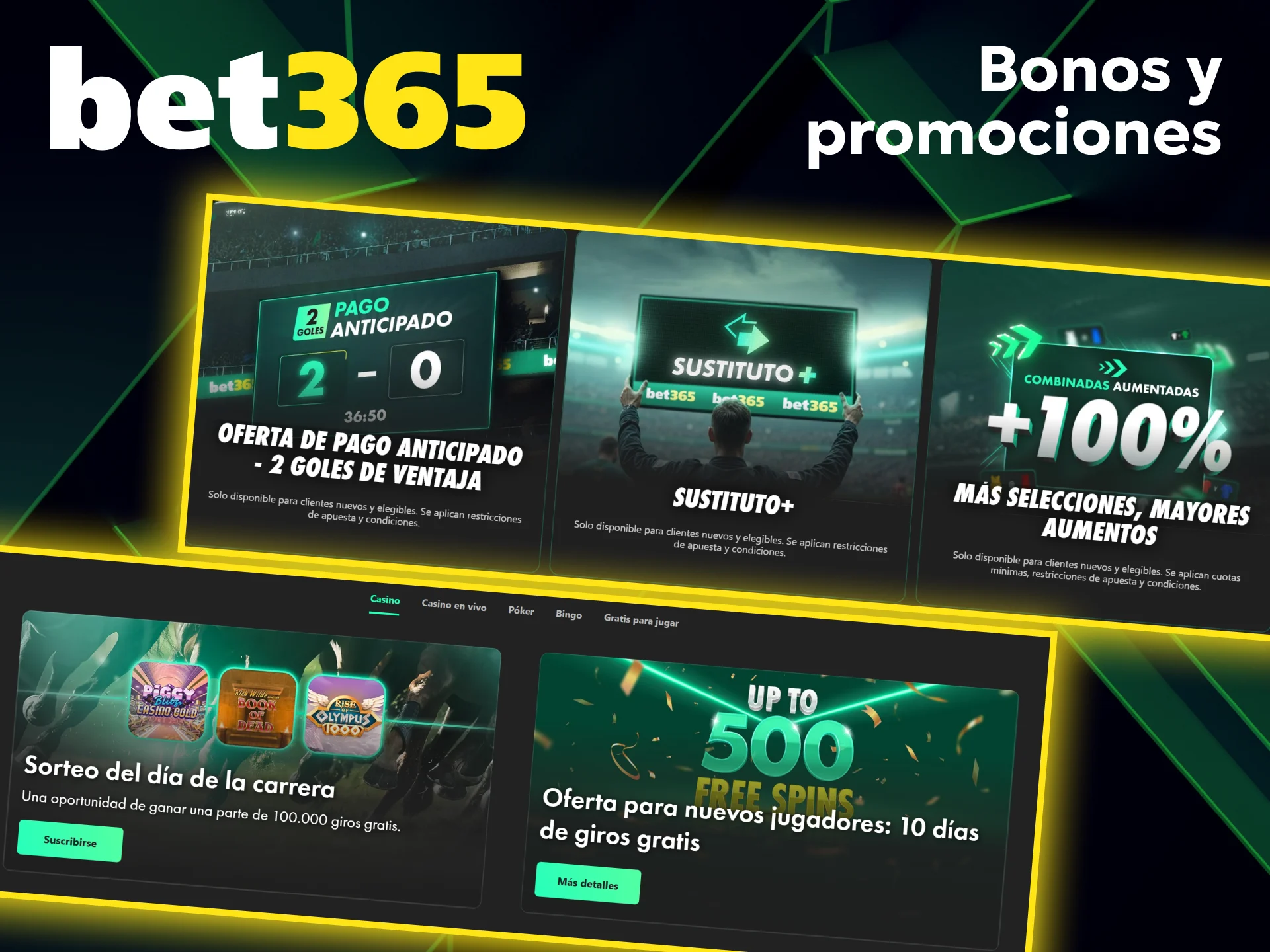 Aprovecha los bonos y promociones exclusivas disponibles ahora en Bet365.