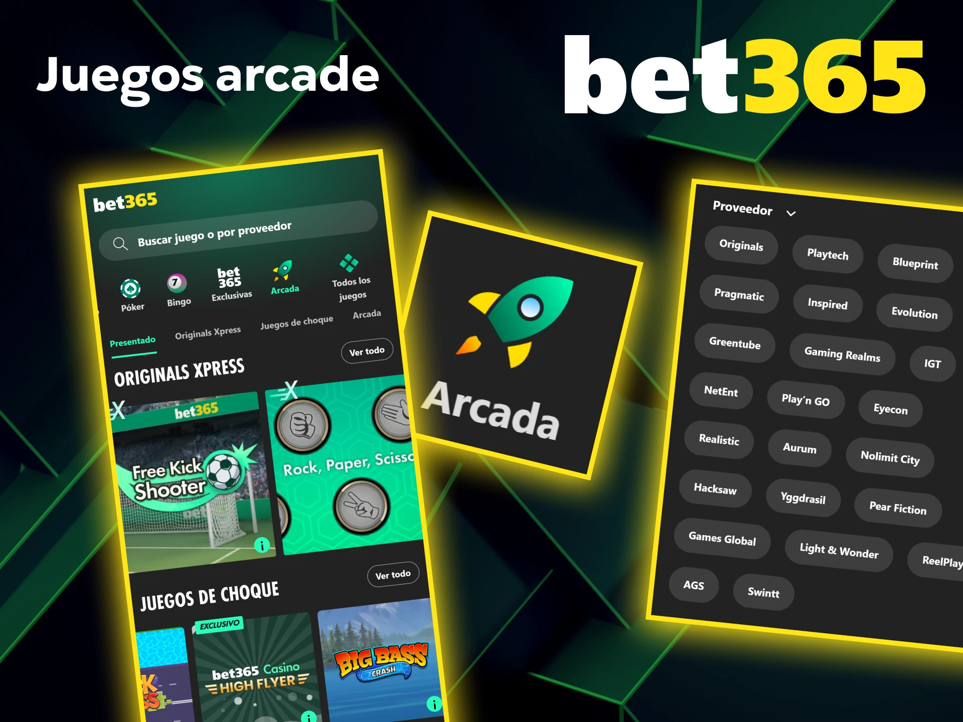 Diviértete con la emocionante selección de juegos arcade en Bet365.