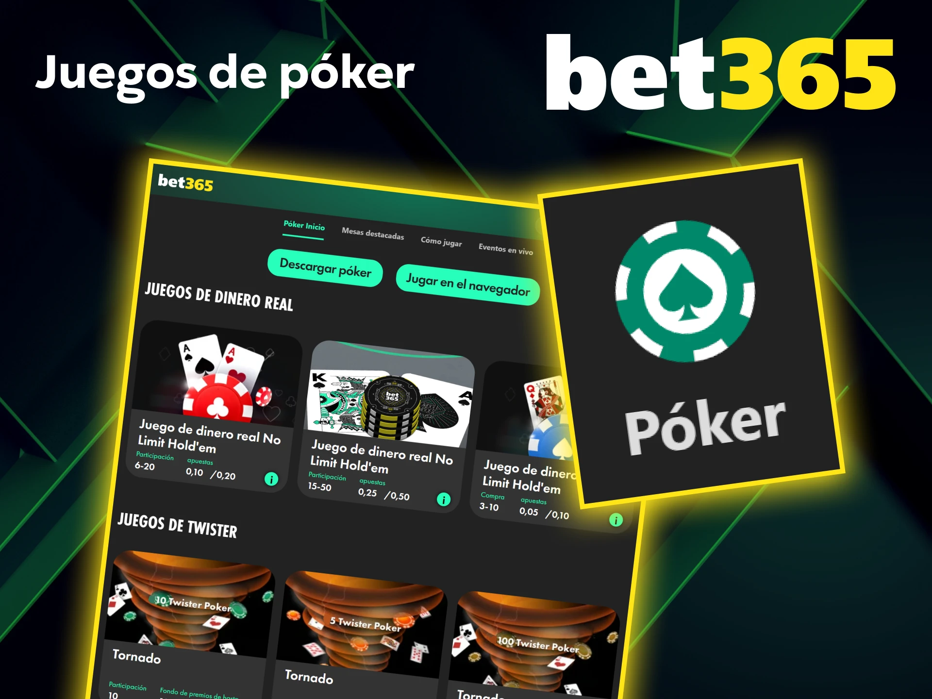 Únete a las mesas de póker en vivo de Bet365 y demuestra tu habilidad.