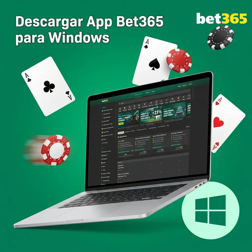 Plataforma web Bet365 para Windows en PC, acceso vía navegador sin app nativa, compatible con Windows 10 o superior